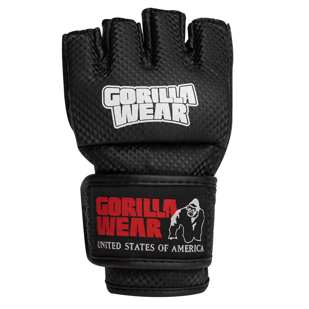 Gorilla Wear Berea MMA Handschoenen (Zonder Duim) - Zwart/Wit
