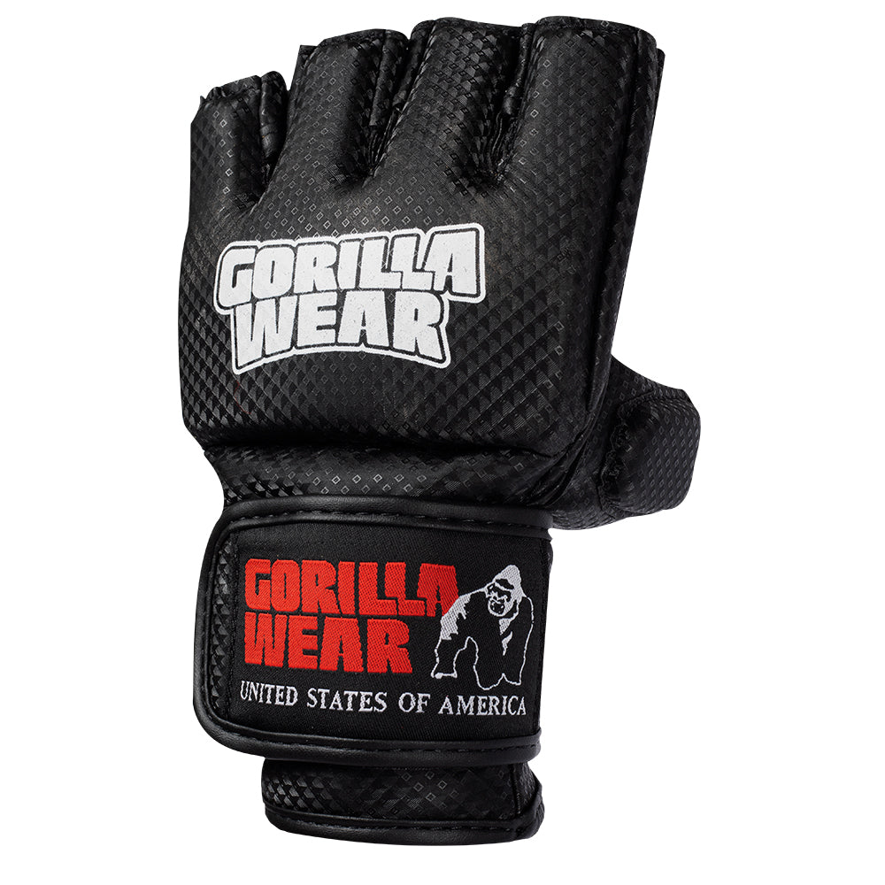 Gorilla Wear Manton MMA Handschoenen (Met Duim) - Zwart/Wit