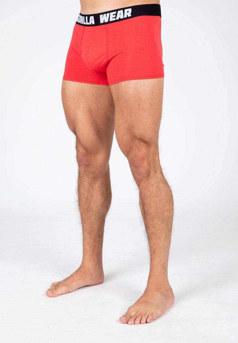 Gorilla Wear Boxershorts 3-Pack - Grijs/Blauw/Rood