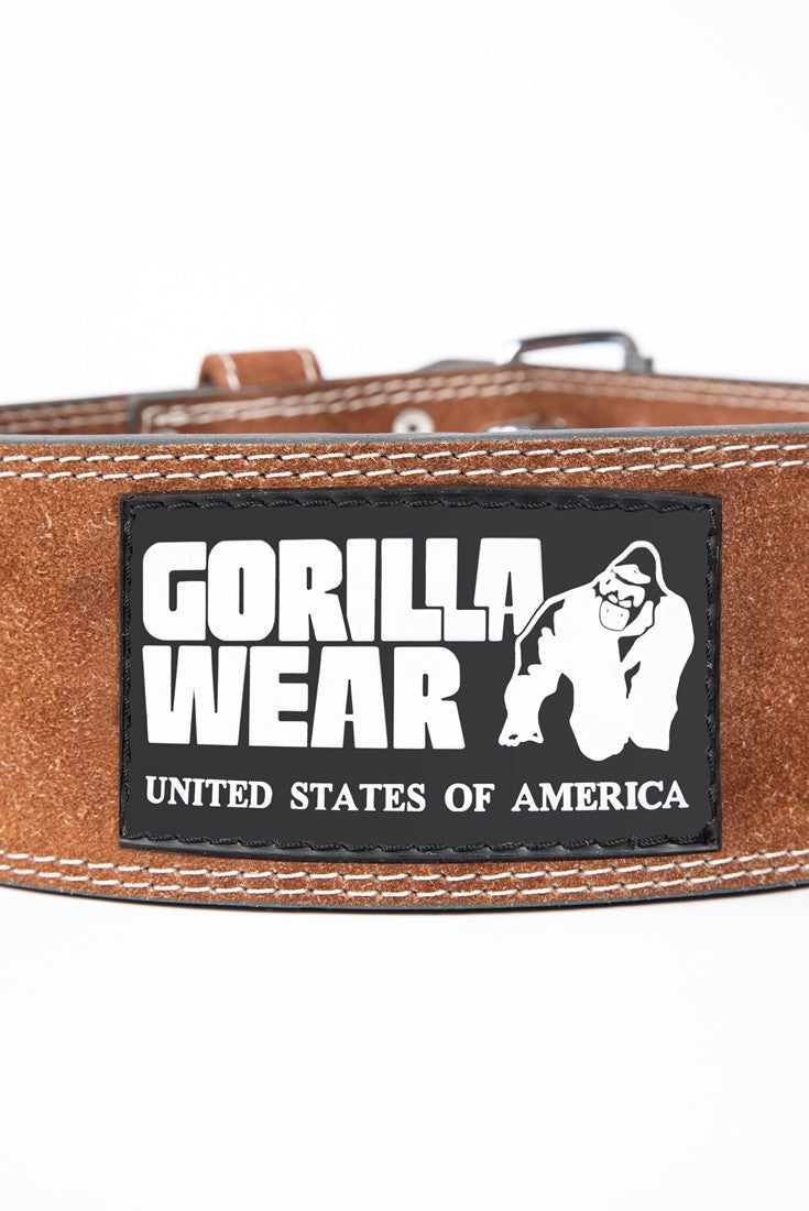 Gorilla Wear Halterriem - 4 Inch Leren Lifting Belt - Bruin