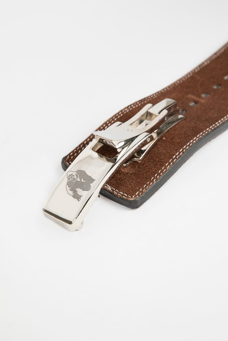 Gorilla Wear Halterriem - 4 Inch Leren Lever Lifting Belt - Bruin