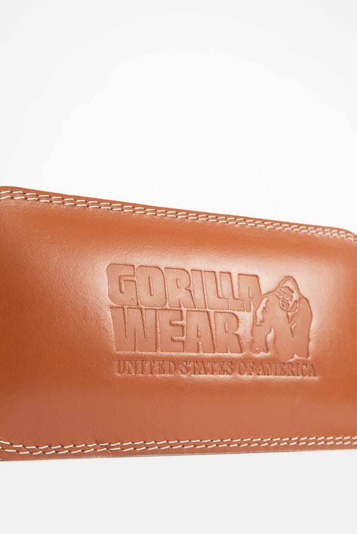 Gorilla Wear Halterriem - 6 Inch Padded Leren Lifting Belt - Bruin