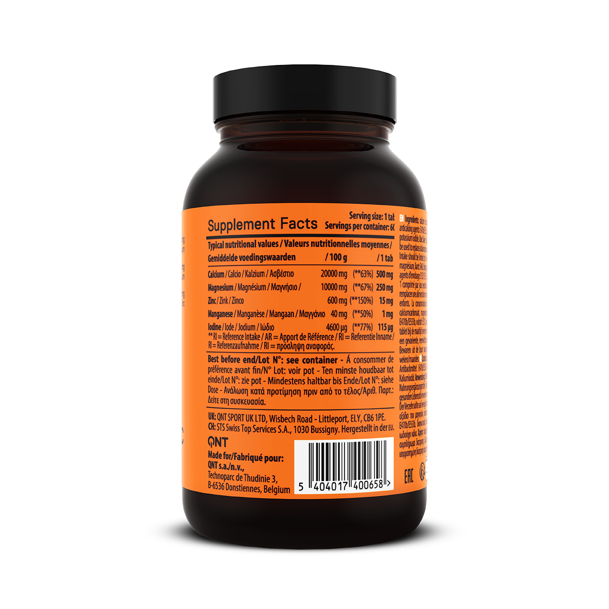 QNT Calcium, Magnesium en Zinc - 60 Tabletten