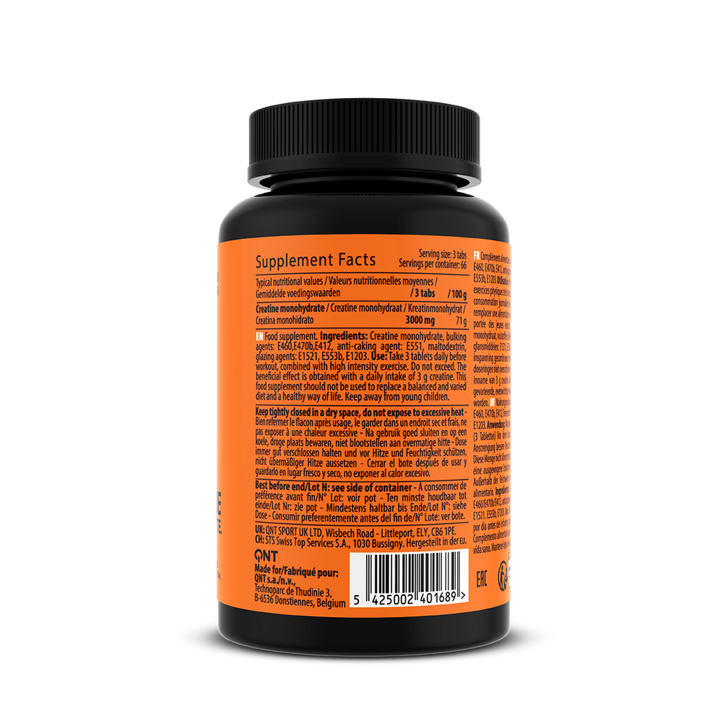 QNT Creatine Monohydrate - 200 Tabletten