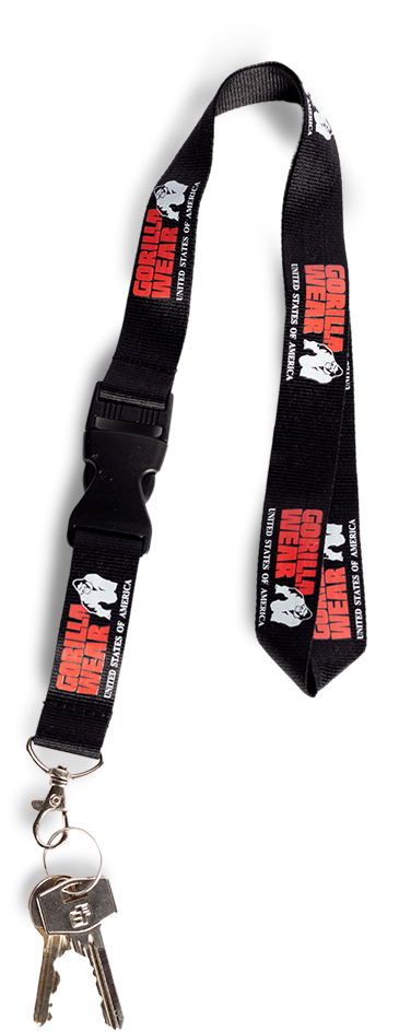 Gorilla Wear Eloy Lanyard Keycord - Zwart/Rood