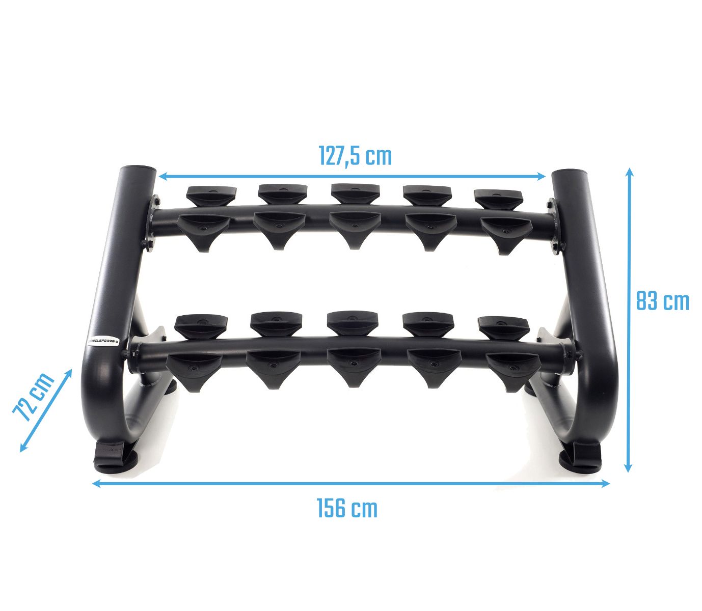 Muscle Power Dumbbellrek voor 5 Sets Deluxe