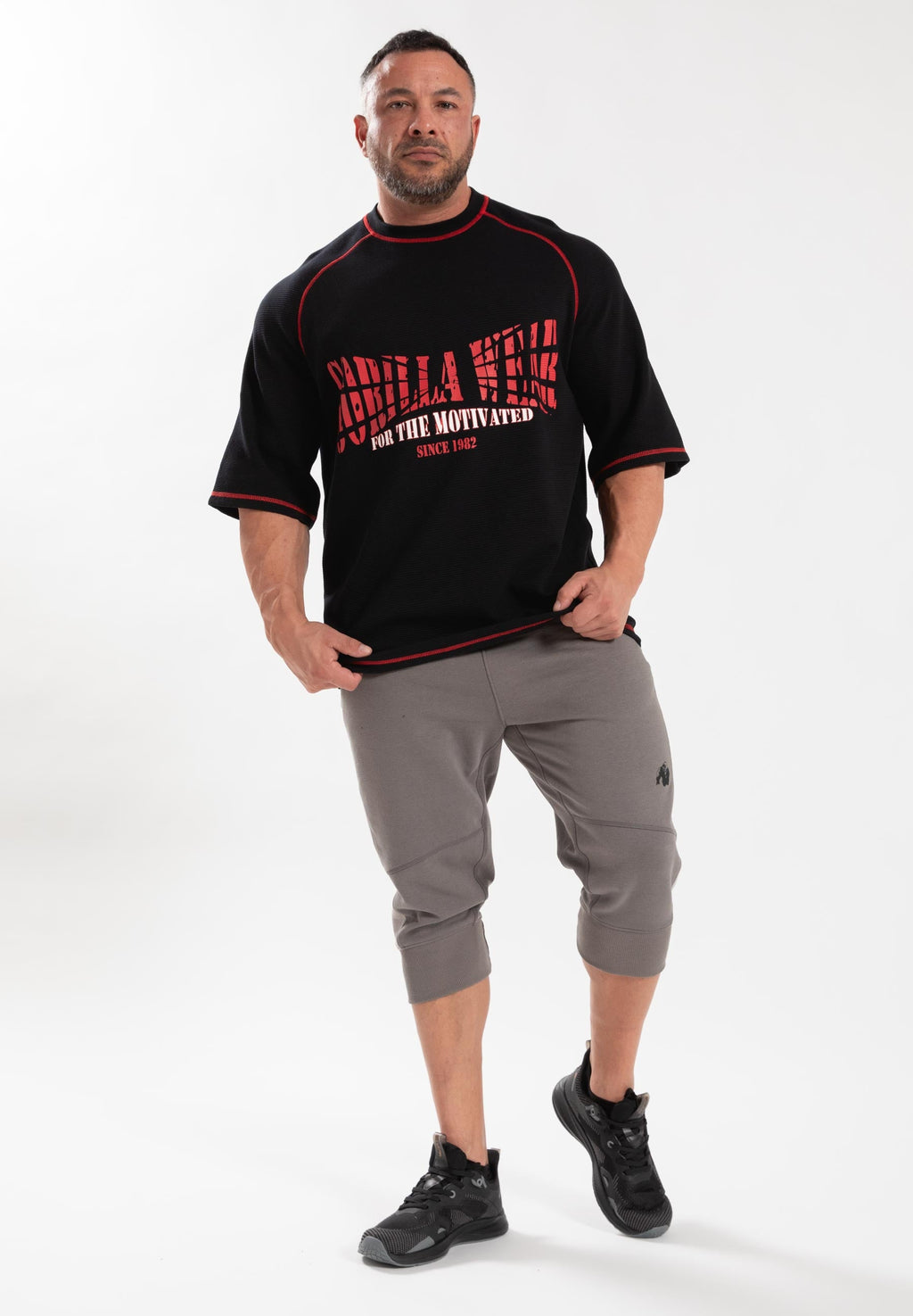Gorilla Wear Finley Oversized T-shirt - Zwart/Rood
