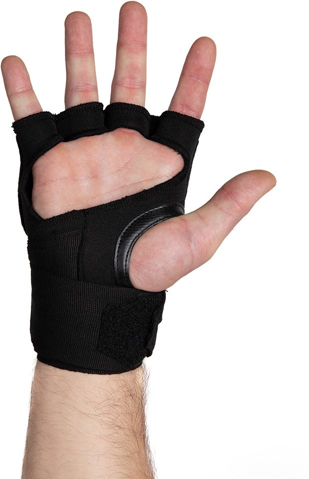 Gorilla Wear Gel Handschoenen met Omslag - Zwart/Wit