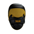 Super Pro Combat Gear Curved Lederen Handpads - Zwart / Goud