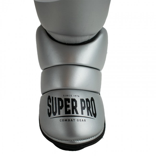 Super Pro Combat Gear Rebel Scheenbeschermers - Grijs/Wit