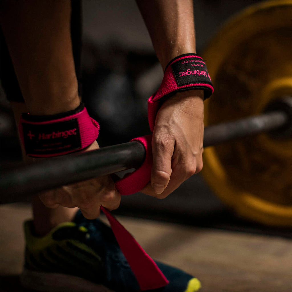 Harbinger Padded lifting strap roze