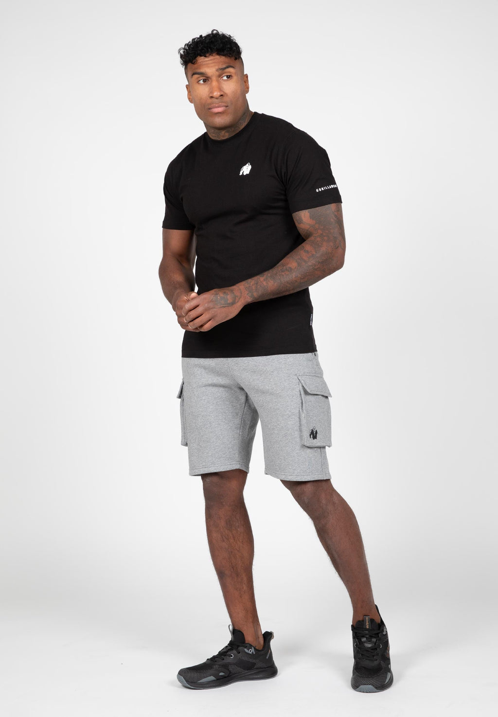 Gorilla Wear Hudson Cargo Sweat Shorts - Grijs Gemeleerd