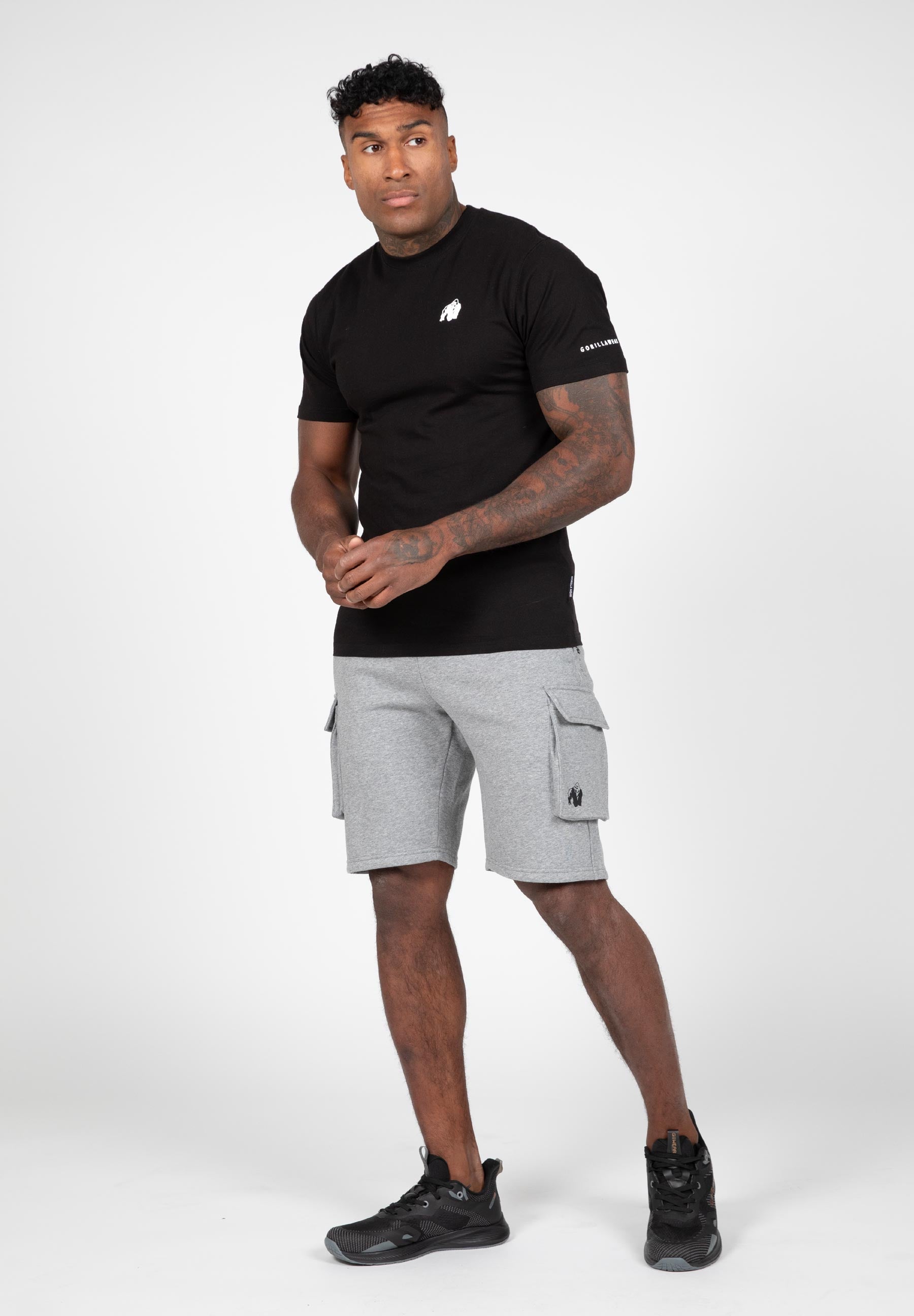 Gorilla Wear Hudson Cargo Sweat Shorts - Grijs Gemeleerd