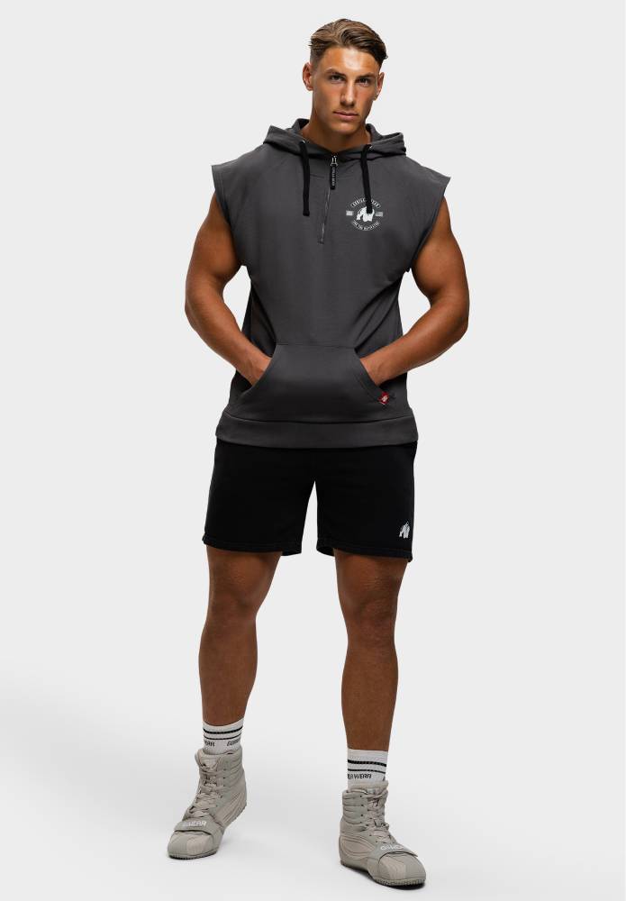 Gorilla Wear Huntley Mouwloze Hoodie - Grijs