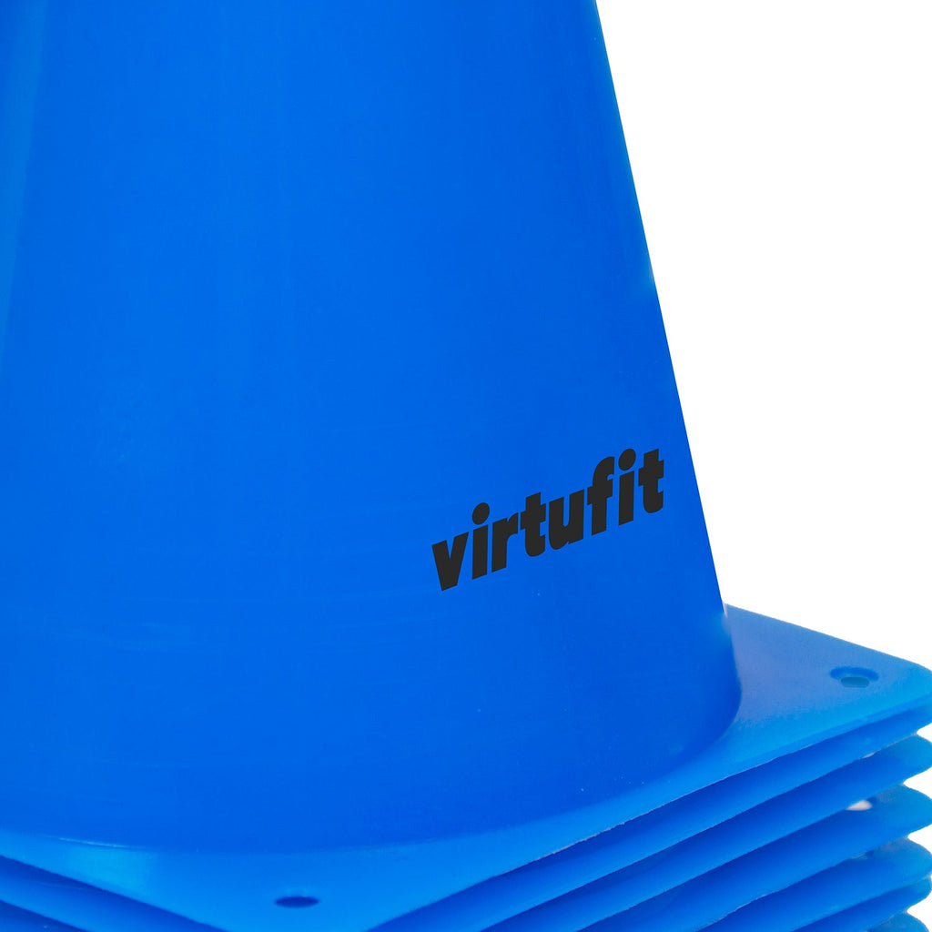 VirtuFit Pionnen Set - 23 cm - 12 Stuks - Blauw
