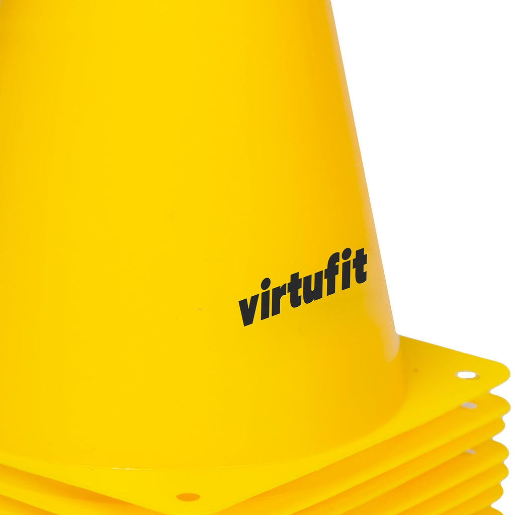 VirtuFit Pionnen Set - 23 cm - 12 Stuks - Geel