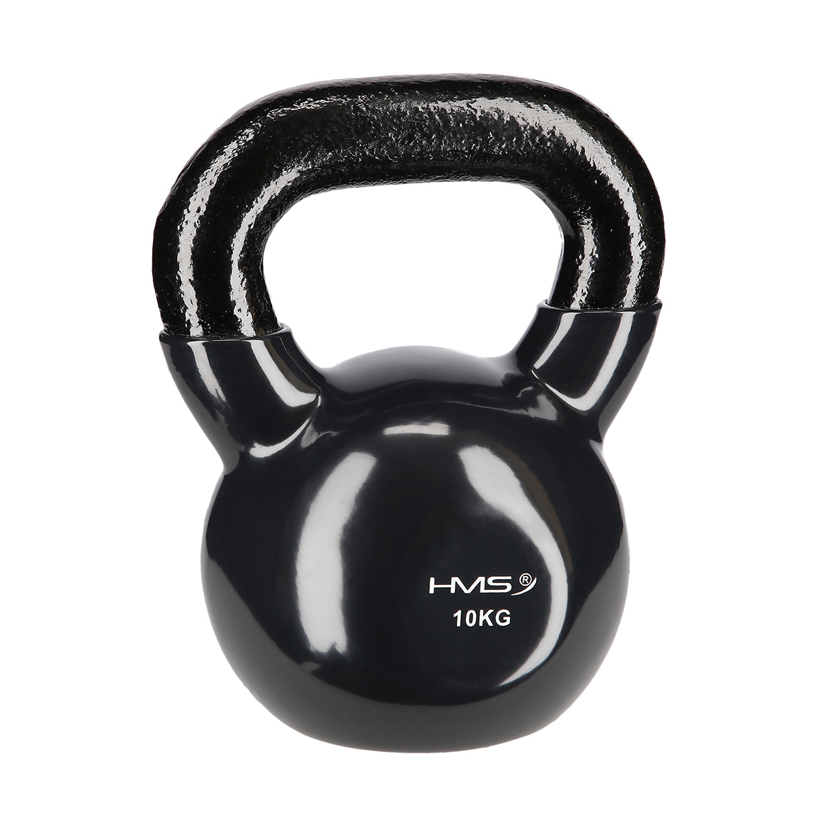 HMS Kettlebell - Gietijzer/Vinyl - 10 kg - Zwart