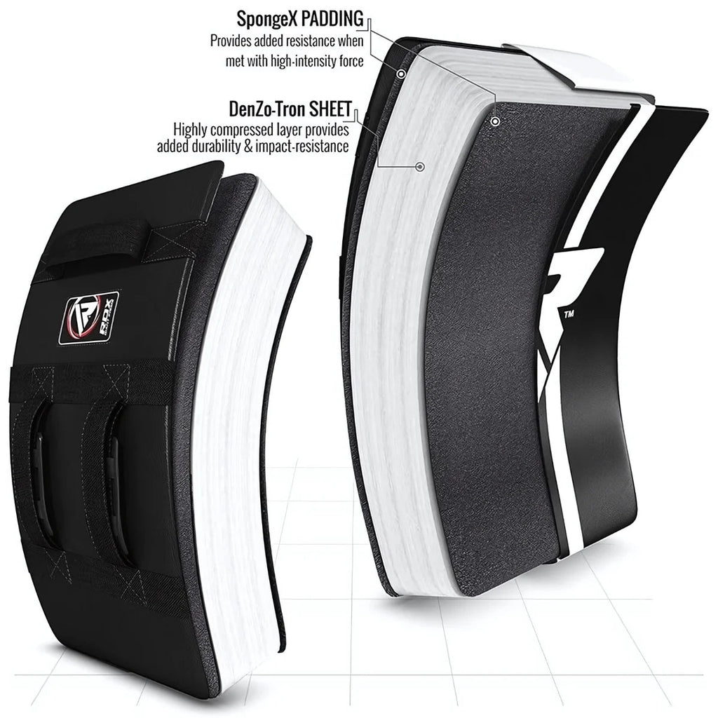 RDX Sports T1 Gebogen Stootkussen - Zwart