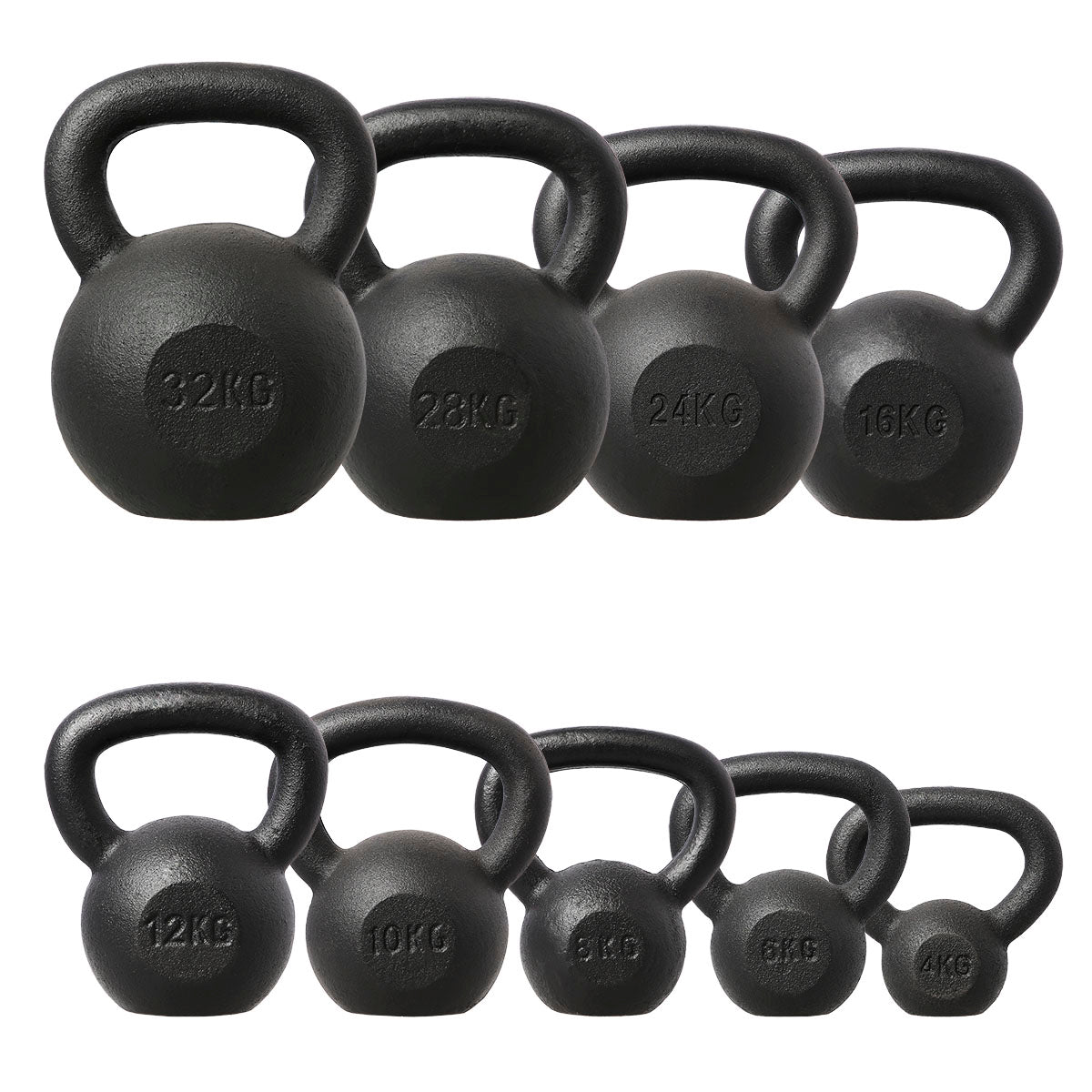 HMS Kettlebell - Gietijzer - 16 kg - Zwart