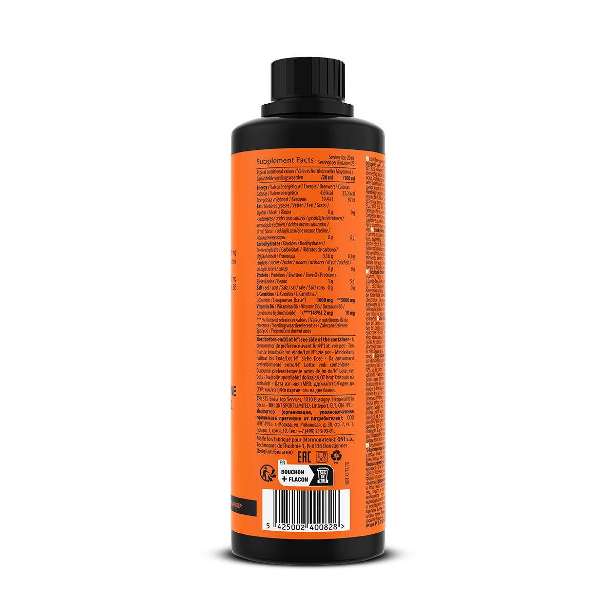 QNT L-Carnitine Liquid - 500 ml - Framboos