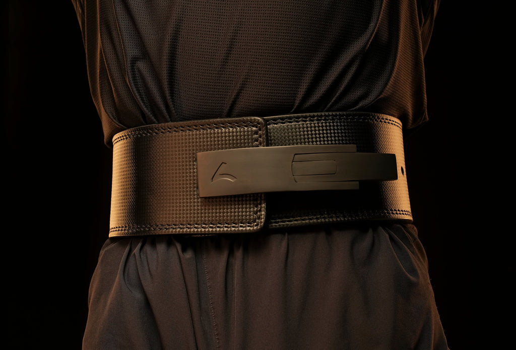 Reeva Lifting Belt van Carbon Leer - RVS Gesp - 13 mm