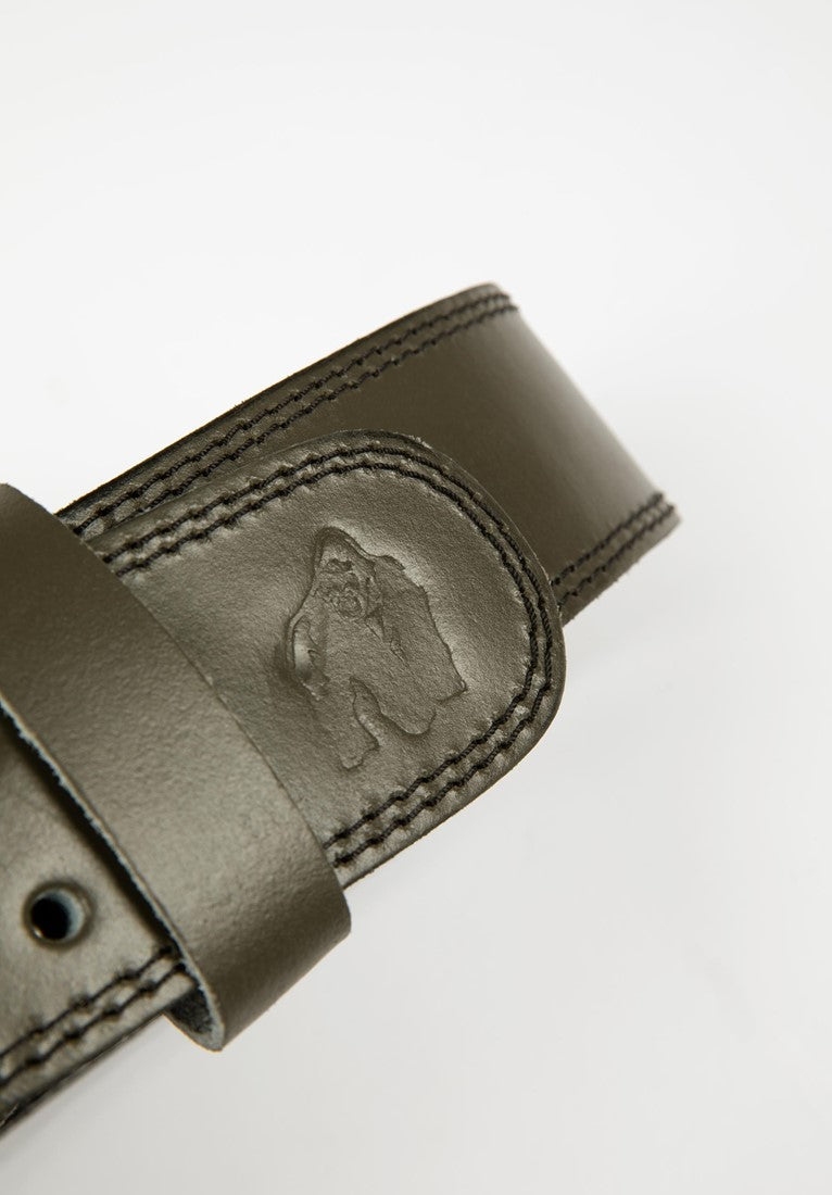 Gorilla Wear Halterriem - 4 Inch Padded Leren Lifting Belt - Legergroen