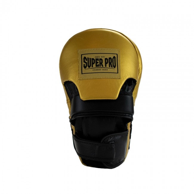 Super Pro Combat Gear Lederen Handpads - Extra lang - Zwart / Goud