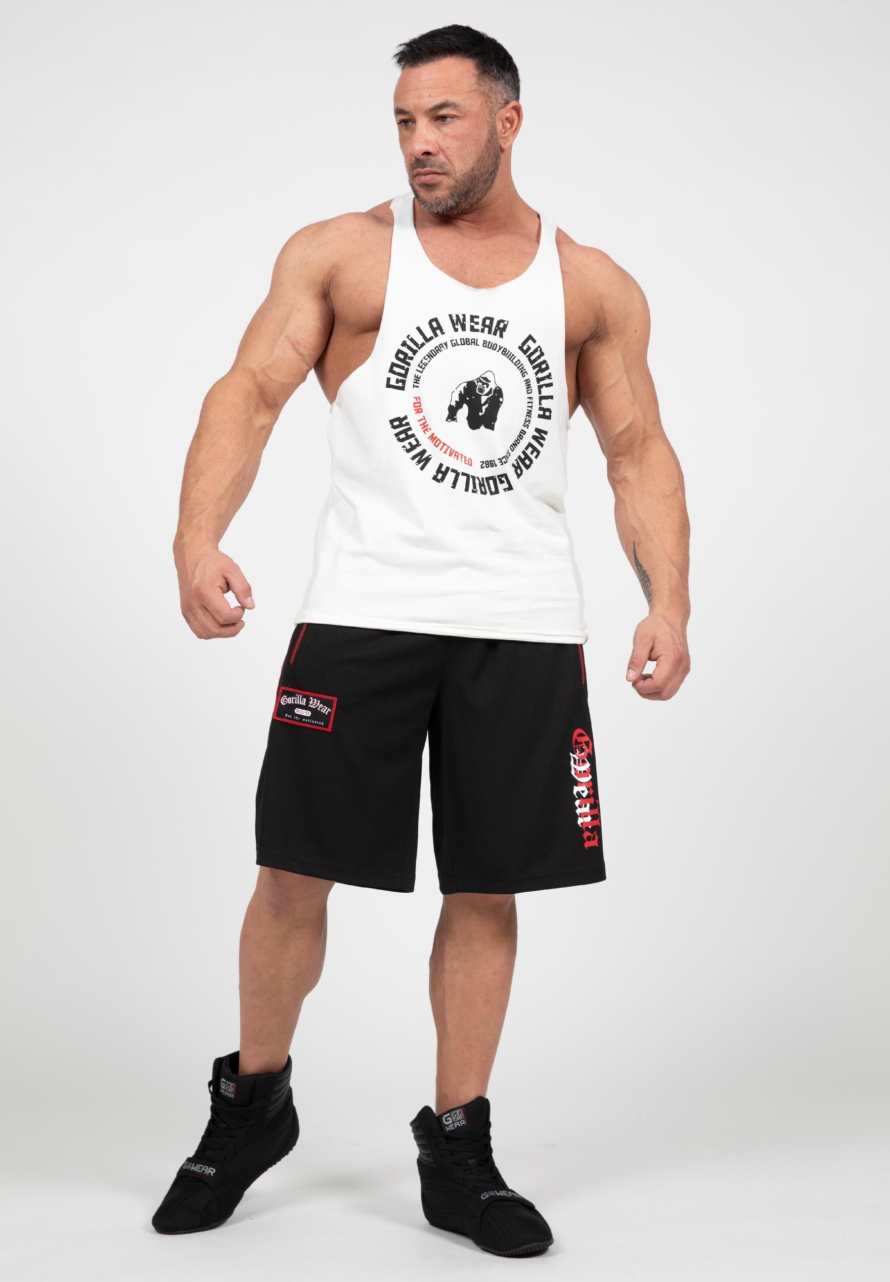 Gorilla Wear Marlow Mesh Shorts - Zwart/Rood