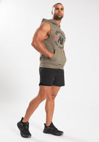Gorilla Wear Marshall Mouwloze Hoodie - Legergroen
