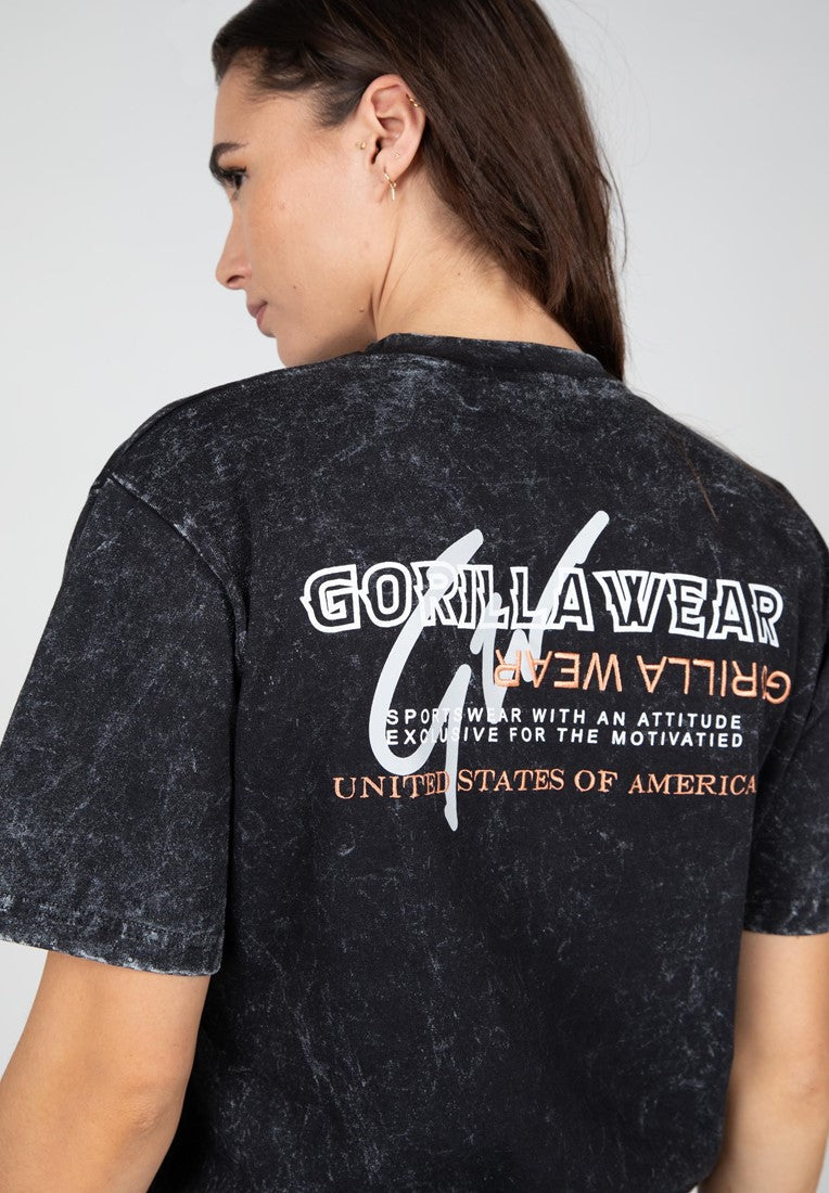 Gorilla Wear Medina Oversized T-shirt - Washed Zwart