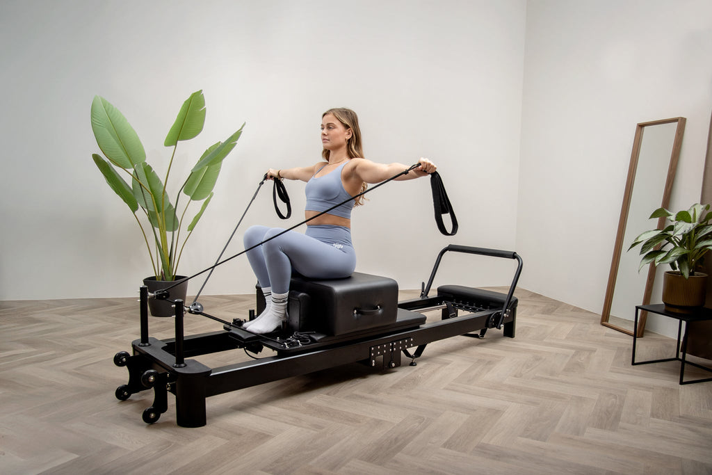 Mewave Pilates Reformer Pro Premium - Zwart
