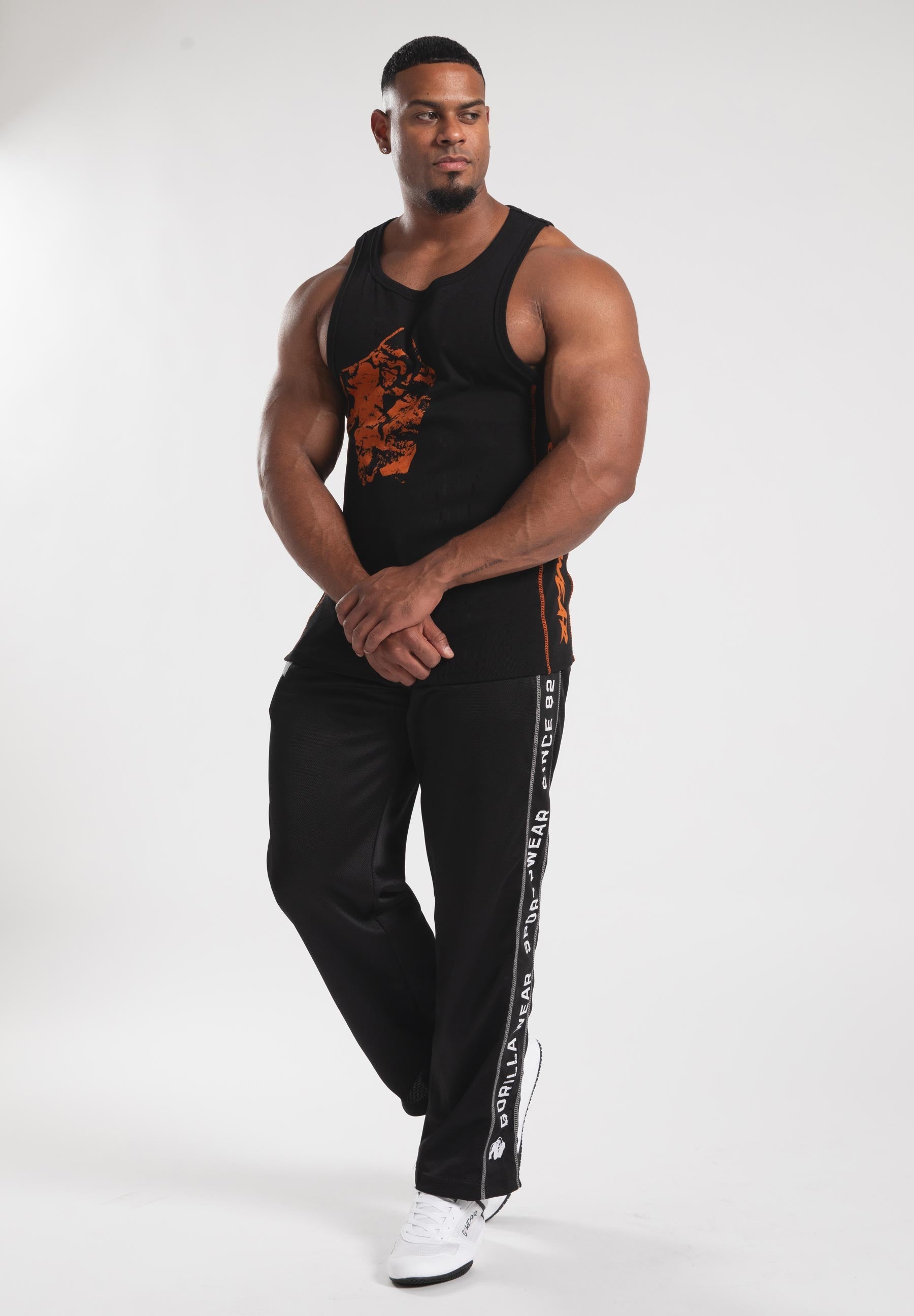 Gorilla Wear Monterey Tank Top - Zwart/Oranje