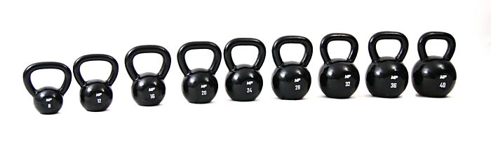 Muscle Power Gietijzeren Kettlebell - Zwart - 8 kg