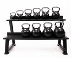 Muscle Power Rubberen Kettlebell - Zwart - 16 kg