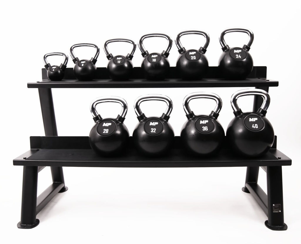 Muscle Power Rubberen Kettlebell - Zwart - 20 kg