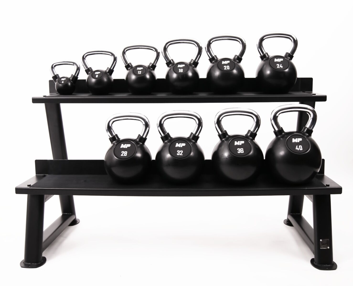 Muscle Power Rubberen Kettlebell - Zwart - 20 kg