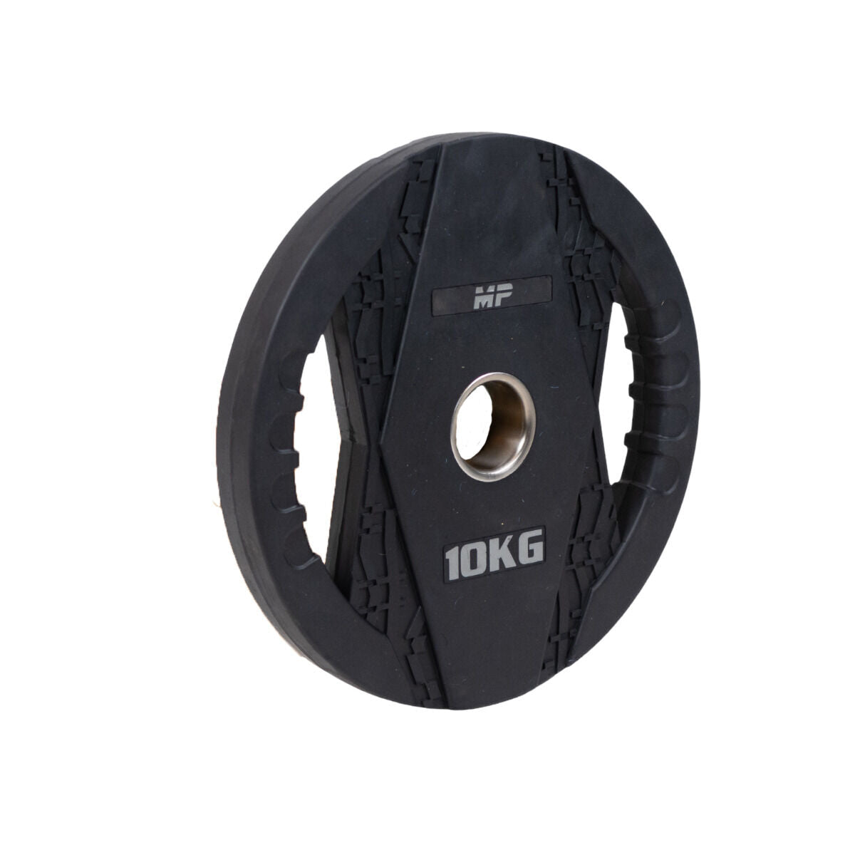 Muscle Power Olympische Halterschijf met Handgrepen - Rubber - 10 kg