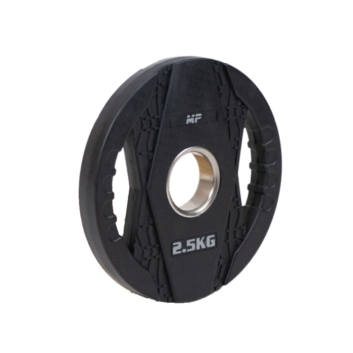 Muscle Power Olympische Halterschijf met Handgrepen - Rubber - 2,5 kg