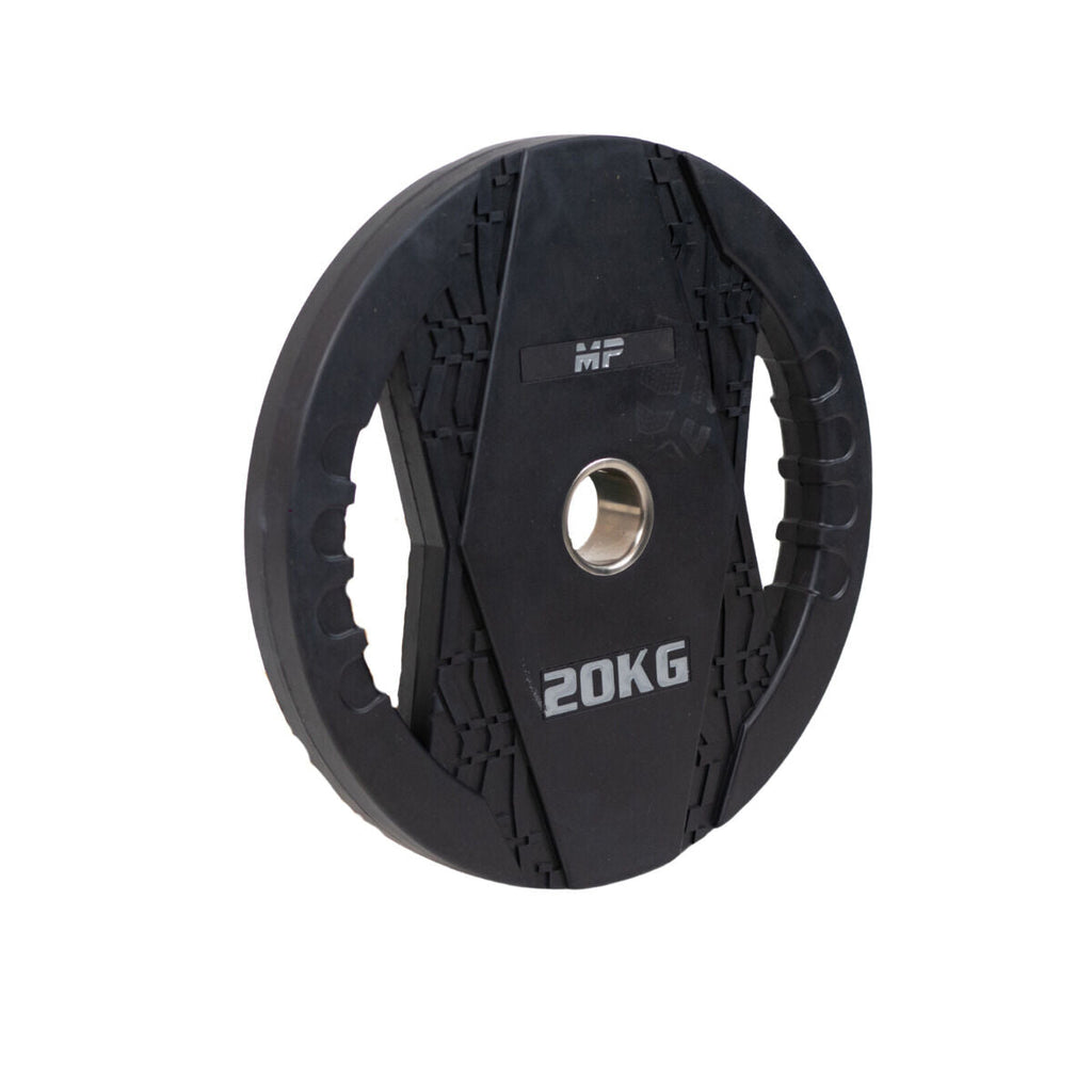 Muscle Power Olympische Halterschijf met Handgrepen - Rubber - 20 kg