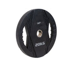 Muscle Power Olympische Halterschijf met Handgrepen - Rubber - 20 kg