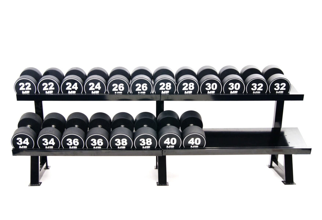 Muscle Power Dumbbellrek Heavy 2-laags - Zwart