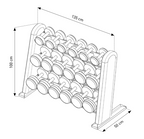 Nohrd Dumbbellset van 36 - Incl. Opbergrek - Walnoot