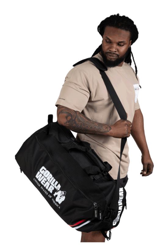 Gorilla Wear Norris Hybride Sporttas/Rugtas - Zwart