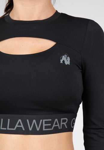Gorilla Wear Osseo Cropped Longsleeve - Zwart