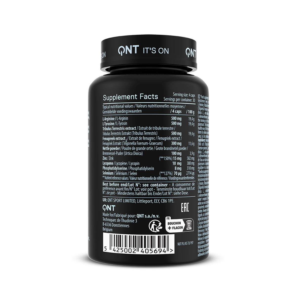 QNT Testek - Natuurlijke Testosteron Booster - 120 Capsules