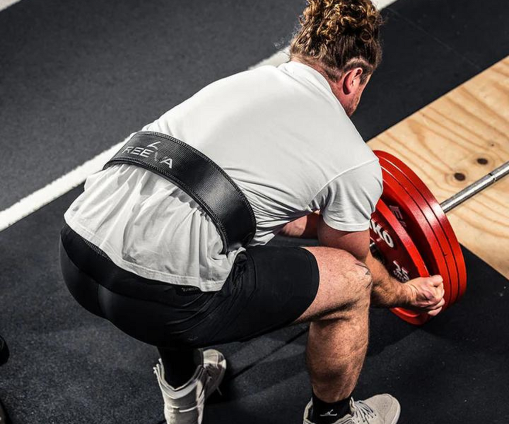 Reeva Halterriem - Carbon Leer Lifting Belt - Zwart