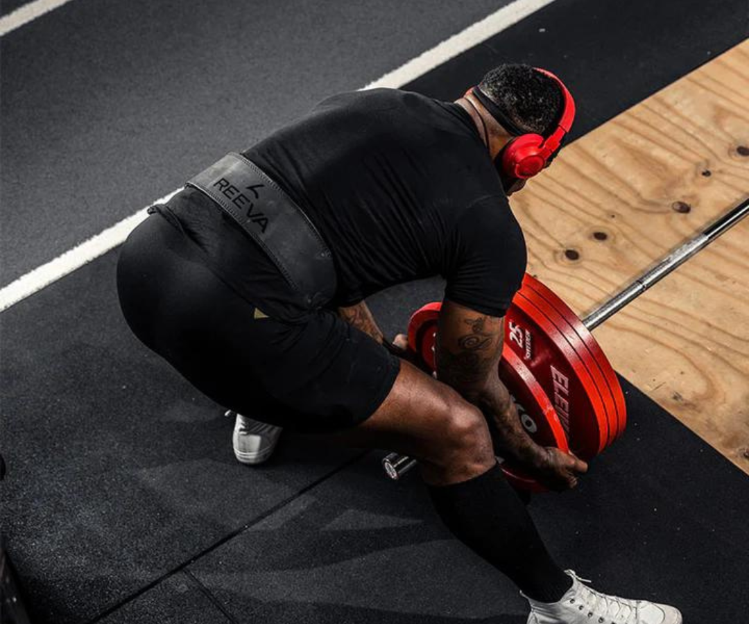 Reeva Halterriem - Nubik Leer Lifting Belt - Zwart