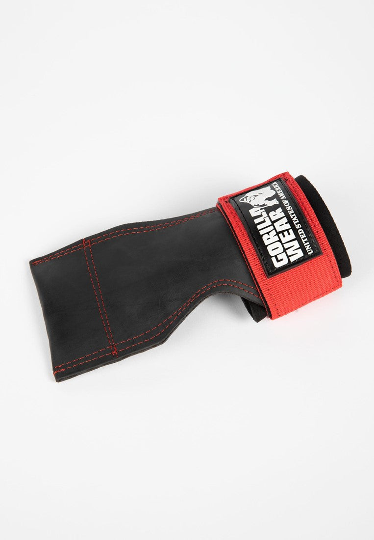 Gorilla Wear Lifting Grips - Zwart/Rood