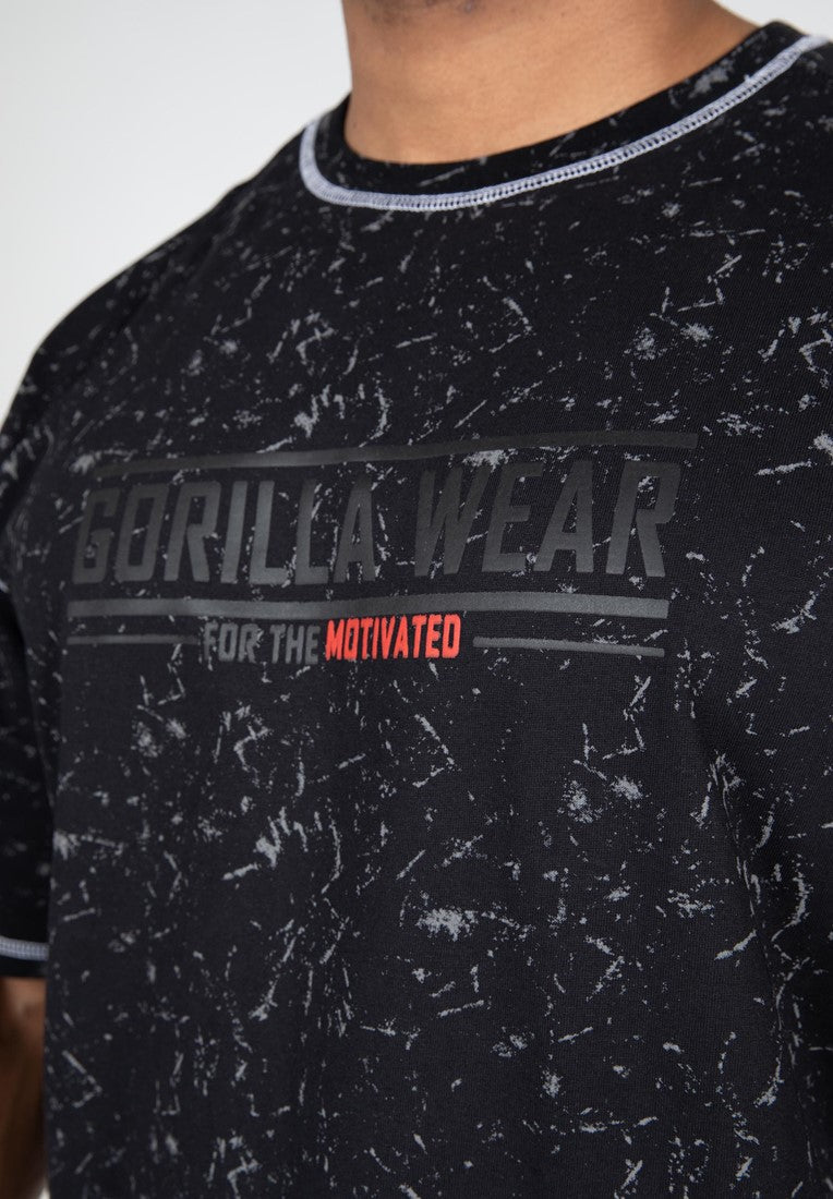 Gorilla Wear Saginaw Oversized T-shirt - Washed Zwart