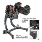 HMS Verstelbare Dumbbell Set met Opbergrek - 2 x 23,8 kg